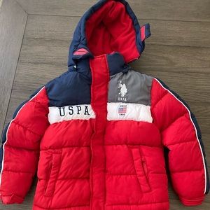 Red and blue jacket!